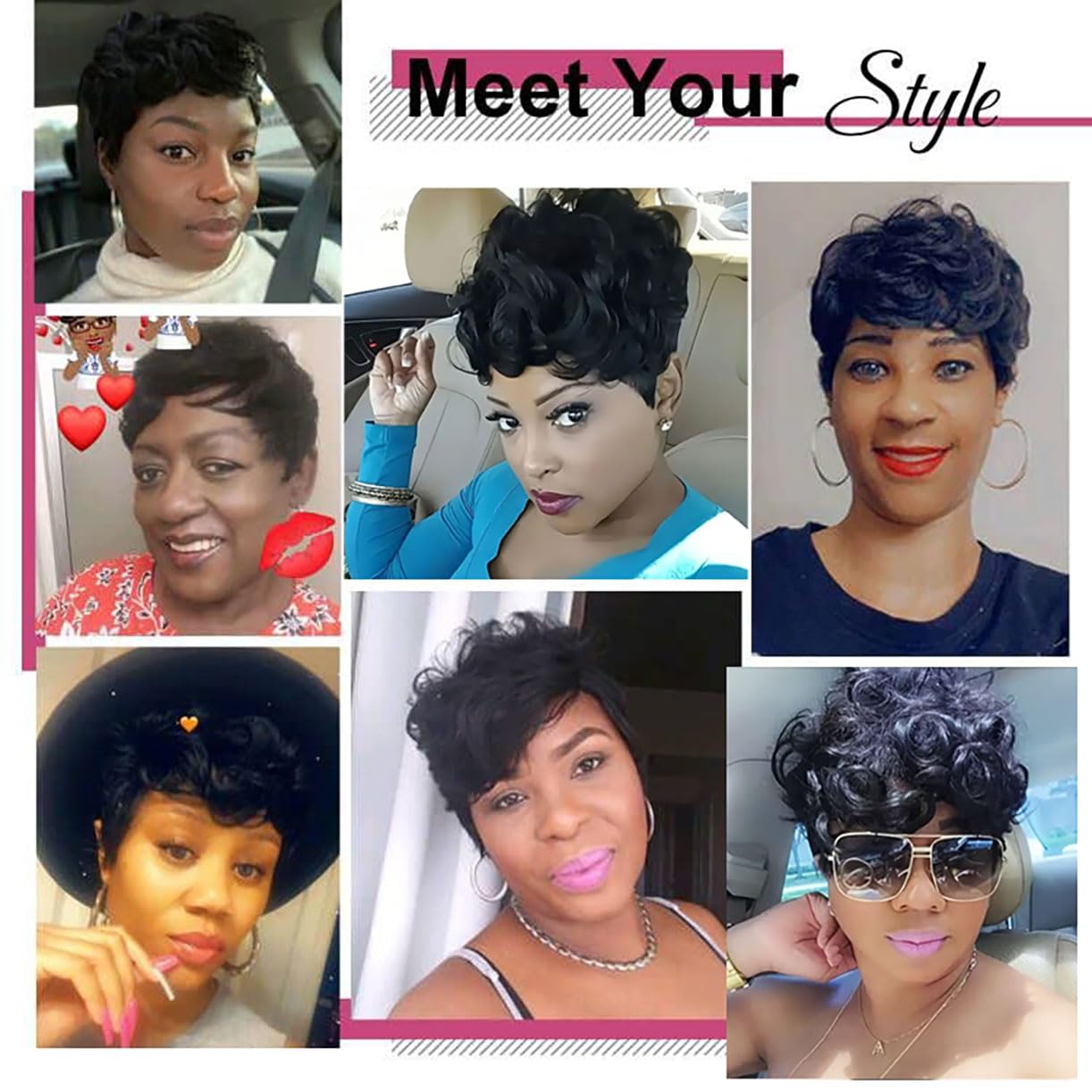 RUISENNA stylish pixie wig ready for work, meetings, and social events.