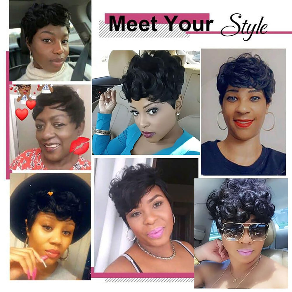 RUISENNA stylish pixie wig ready for work, meetings, and social events.