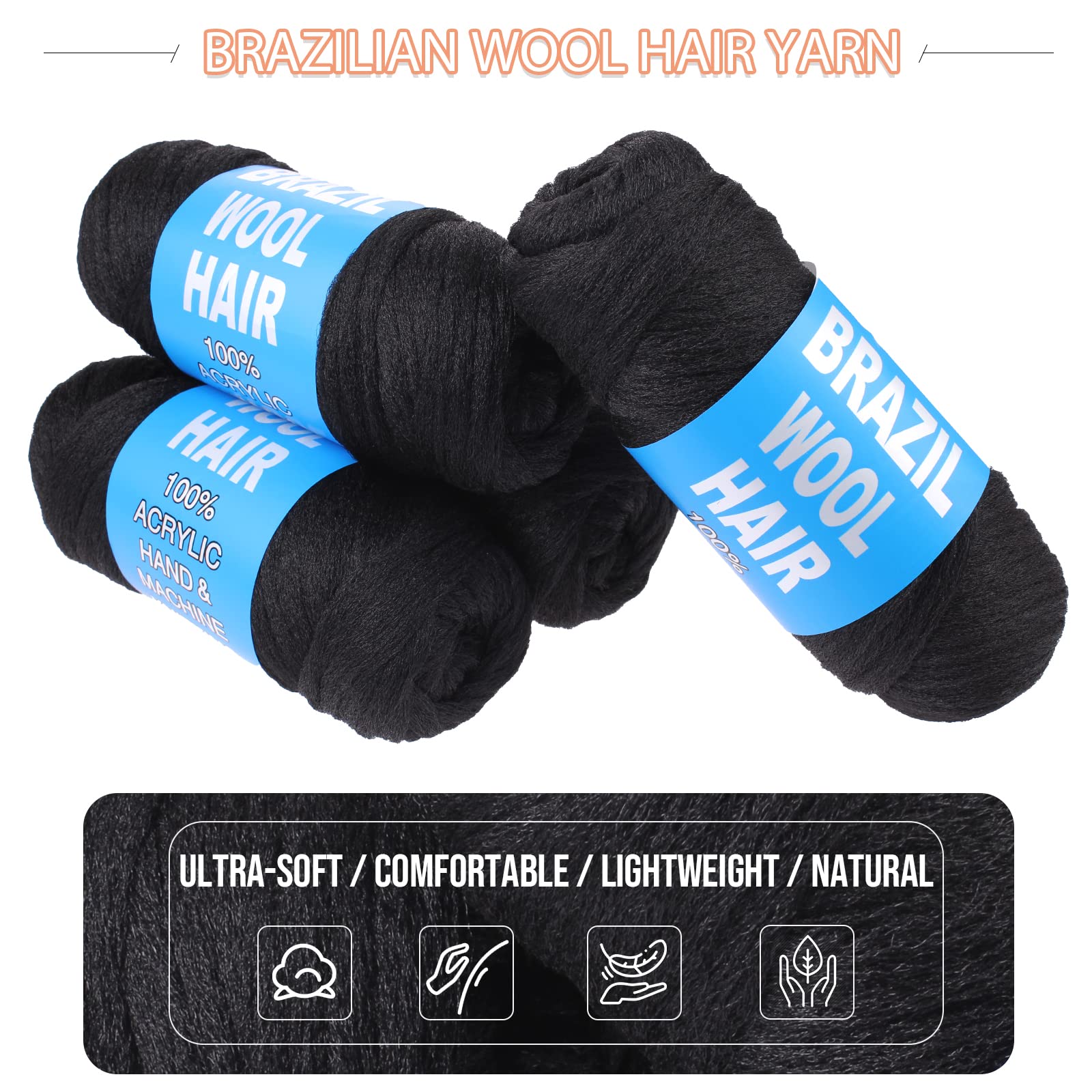 RuiYok crochet hair extensions, versatile for goddess twists and box braids.