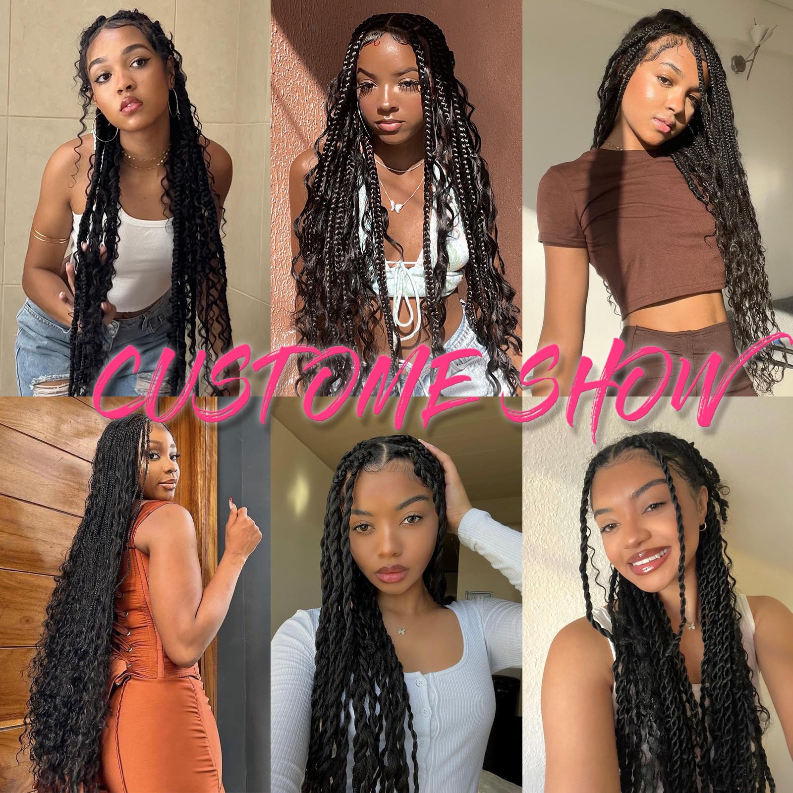 RuiYok 4pcs kit, beginner-friendly Brazilian wool for DIY braids.