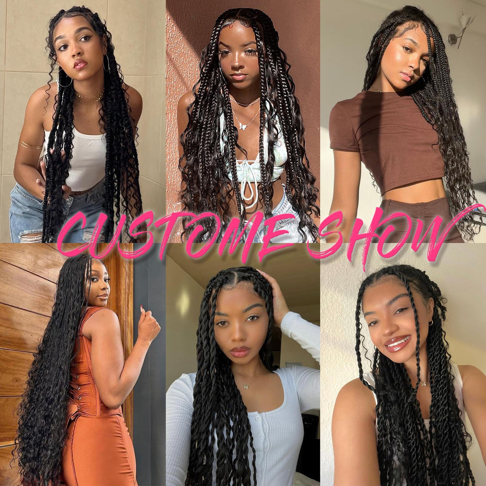 RuiYok 4pcs kit, beginner-friendly Brazilian wool for DIY braids.