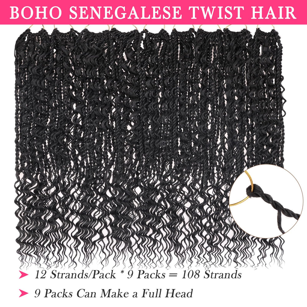 RuiYok pre-twisted goddess twists style versatility for work or party.