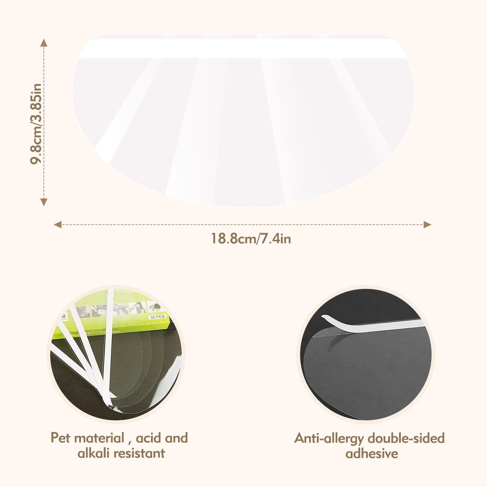 Ruizaua clear face shield packaging shows ready-to-use protection and convenience.