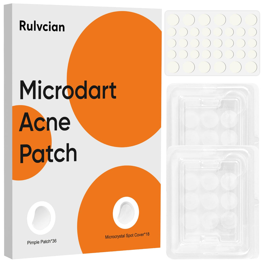 Rulvcian Microdart patches close-up highlighting targeted treatment for early-stage zits