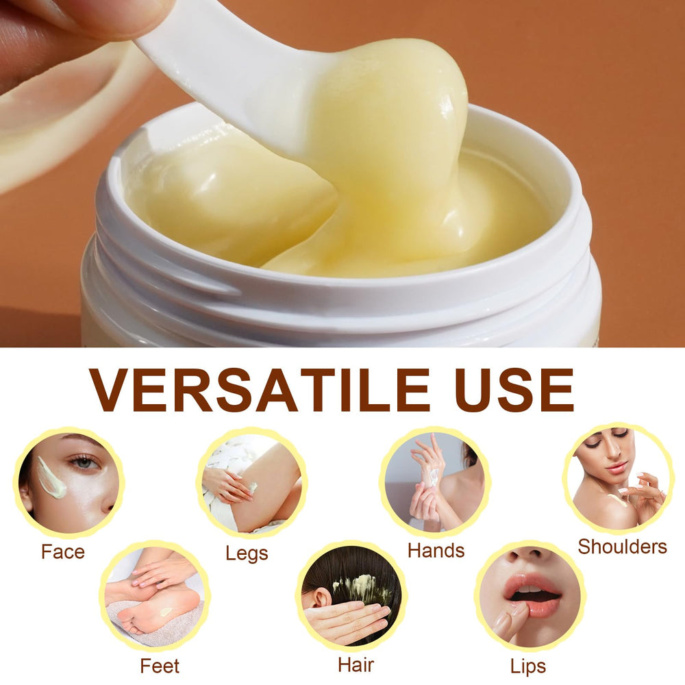 Rulviou Shea Butter during hair application shows potential for smoother, healthier-looking strands.
