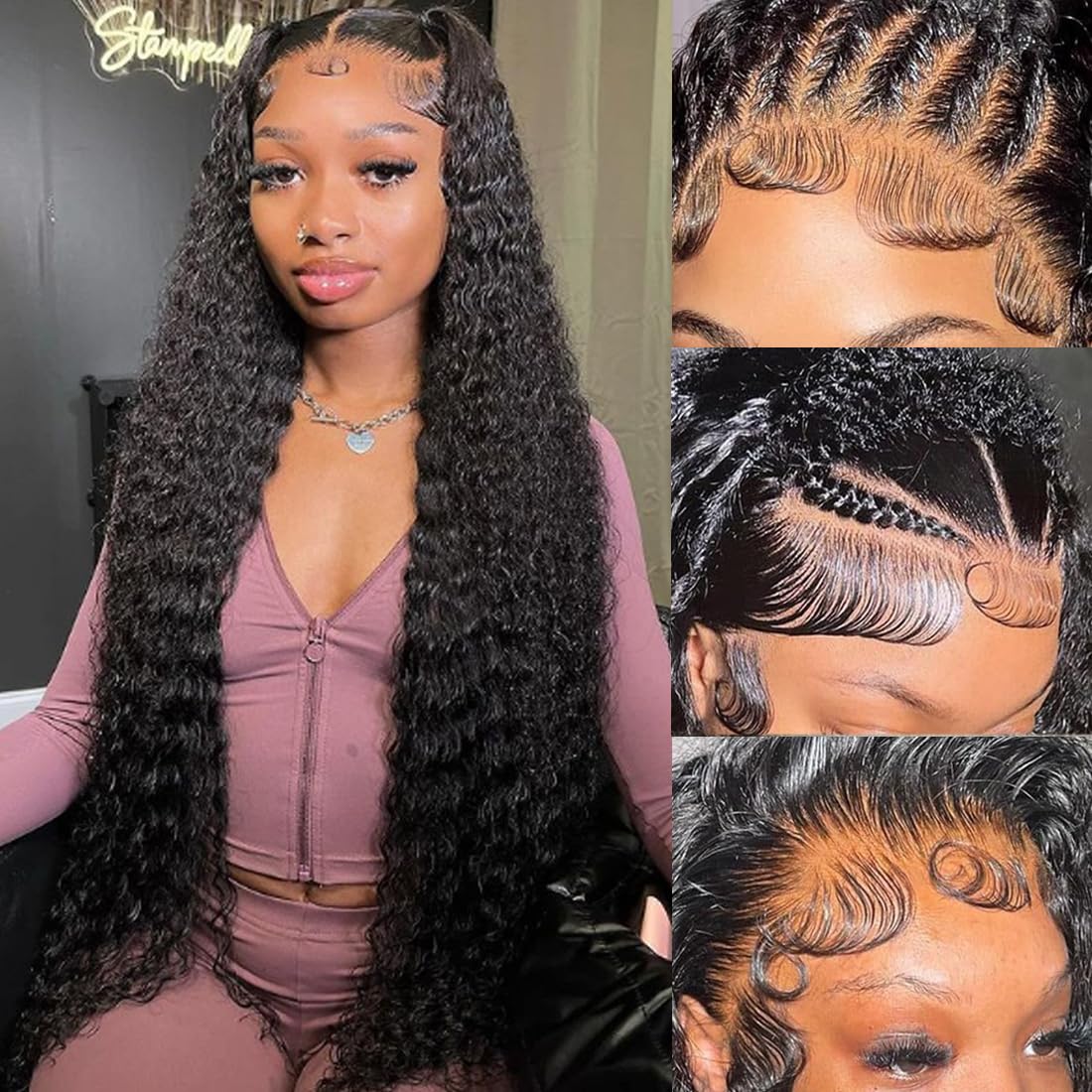 Rumdiku 13x6 HD lace front wig highlights seamless scalp and easy parting for polished look