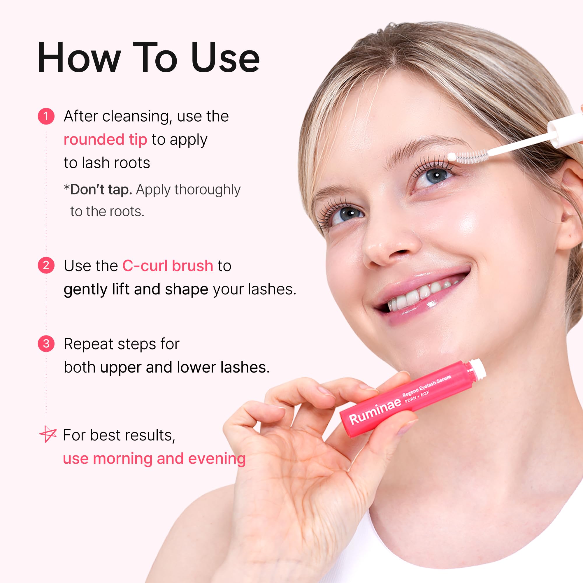 Ruminae Lash Serum ingredients list highlights peptides and amino acids for nourishment