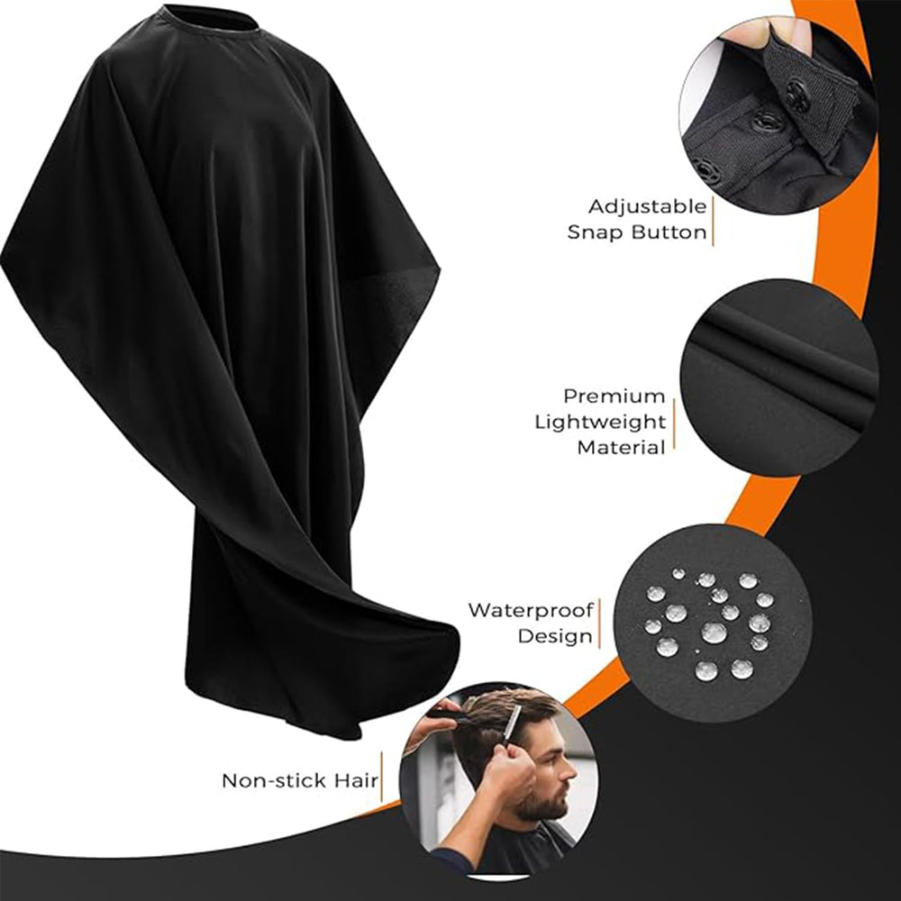 Run Pmy barber cape lightweight fabric reduces fatigue during long sessions.