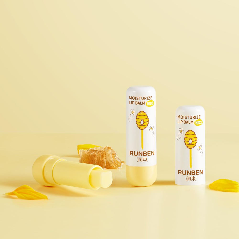 RUNBEN Kids Lip Balm gift-ready packaging for baby showers.
