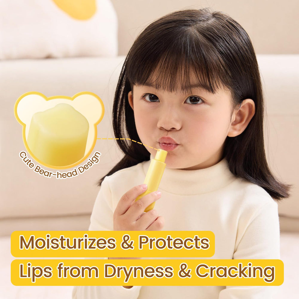 RUNBEN Kids Lip Balm twist-up design for easy on-the-go application.