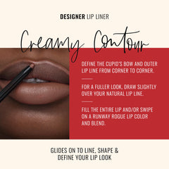 Runway Rogue Designer Liner Lip Pencil Sharpener closeup highlights precise application tool