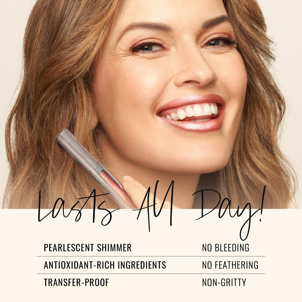Runway Rogue Pearl Glam application on clean lips yields smooth, even coverage.