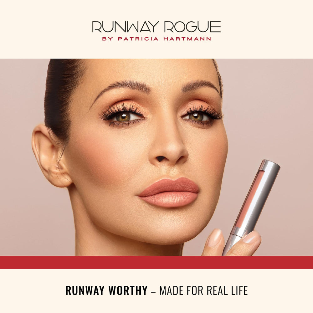 Runway Rogue Silk Glam Lipstick Trophy Wife packaging close-up