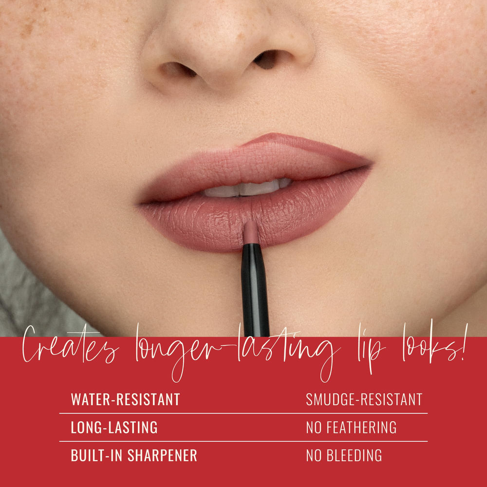 Integrated sharpener visible on Runway Rogue Work It Babe lip pencil