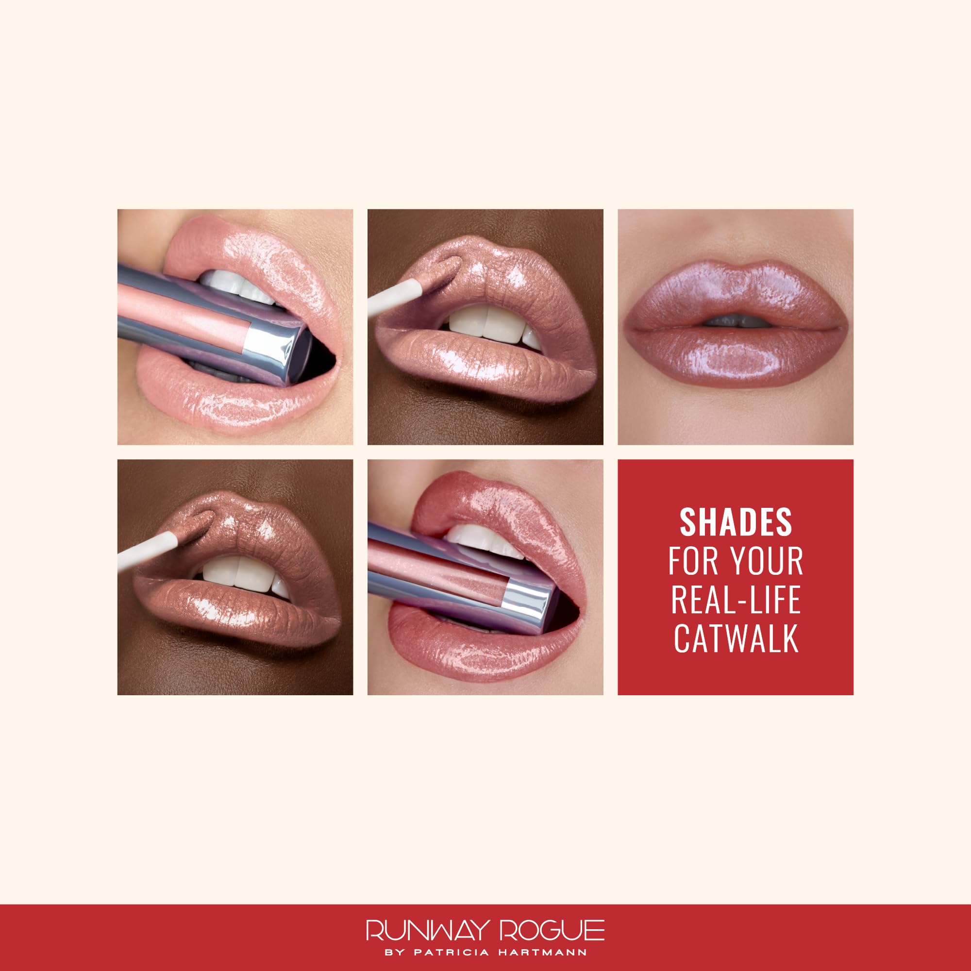 Runway Rogue LuxGloss Catwalk vegan lip care with jojoba oil and vitamin E.