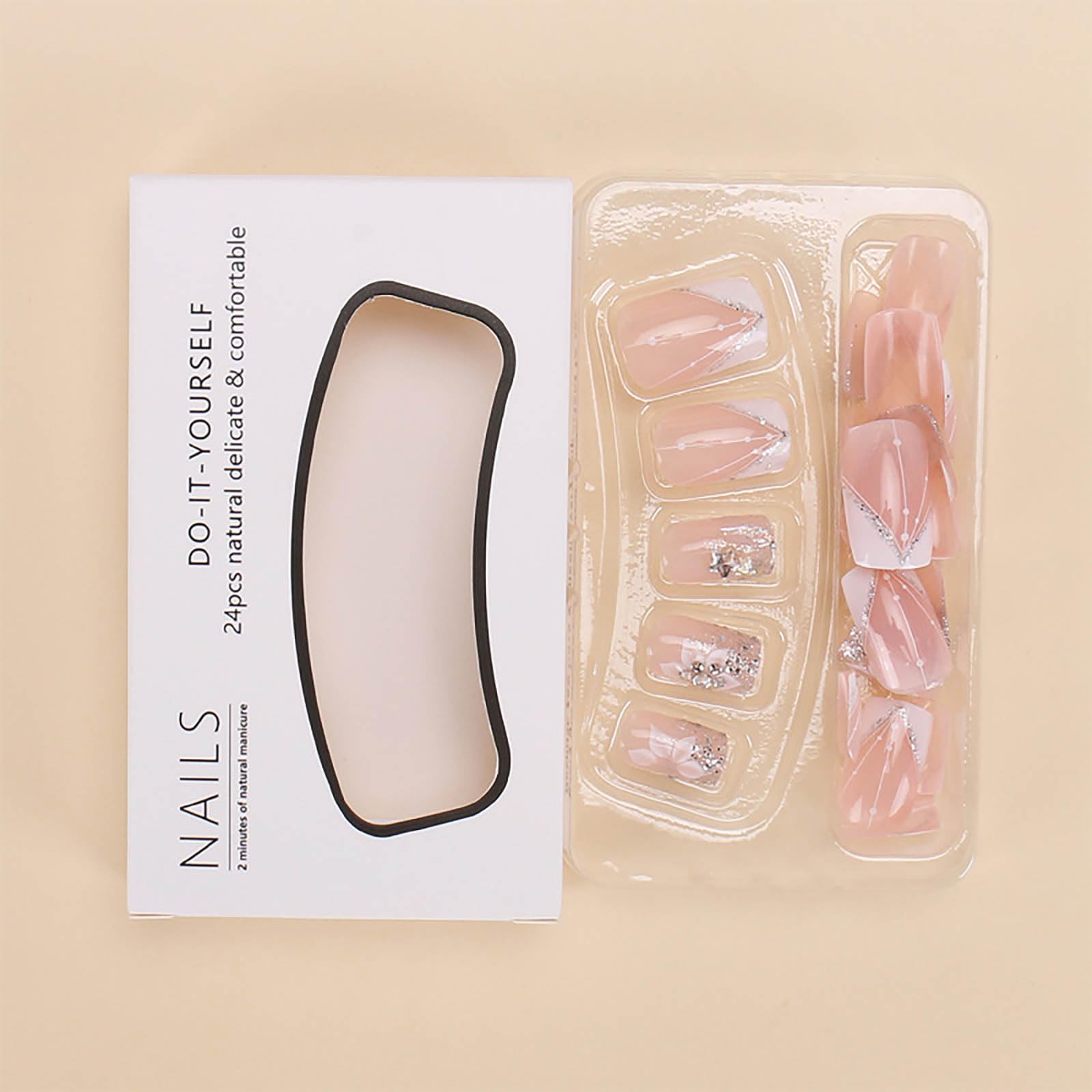 RUOKEXIN square press-on nails medium-length look for everyday polish and durable wear