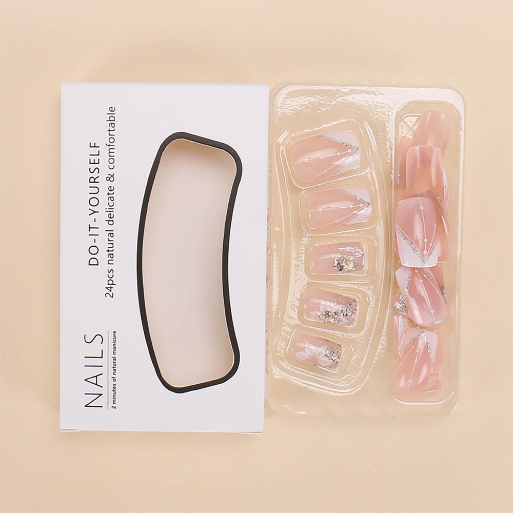 RUOKEXIN square press-on nails medium-length look for everyday polish and durable wear
