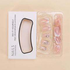 RUOKEXIN square press-on nails medium-length look for everyday polish and durable wear