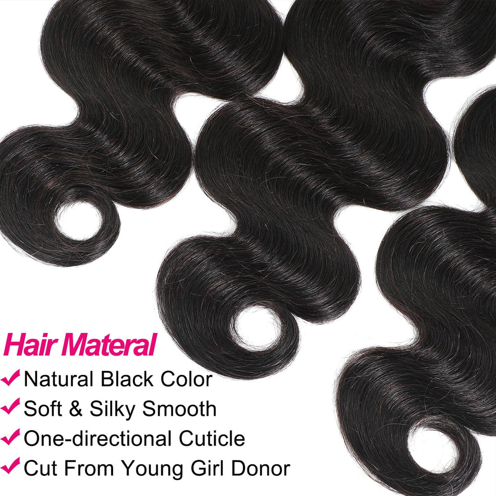 Ruola bridal look featuring body wave bundles for a graceful style.