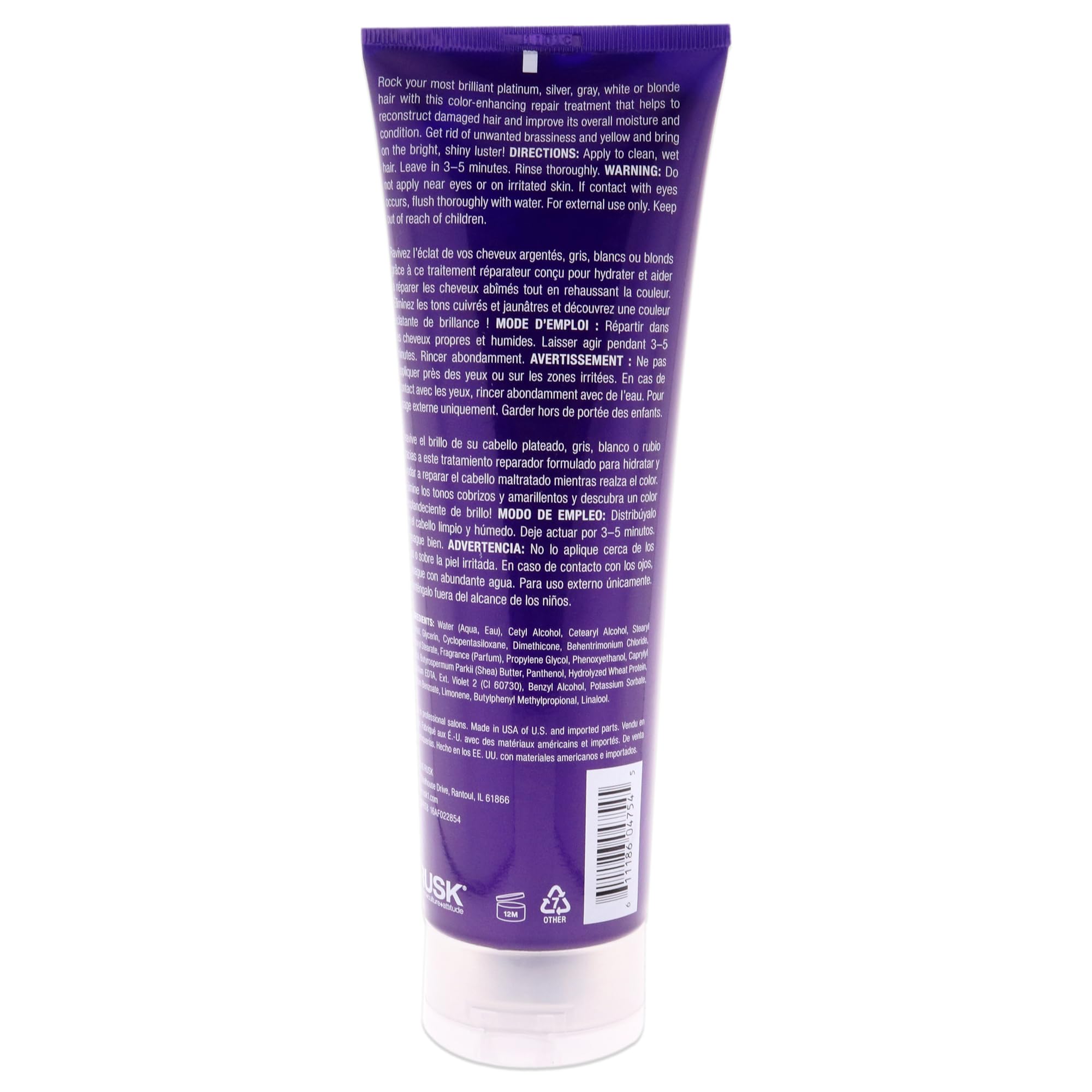 Application on wet hair showing how PlatinumX Repair Treatment nourishes strands.