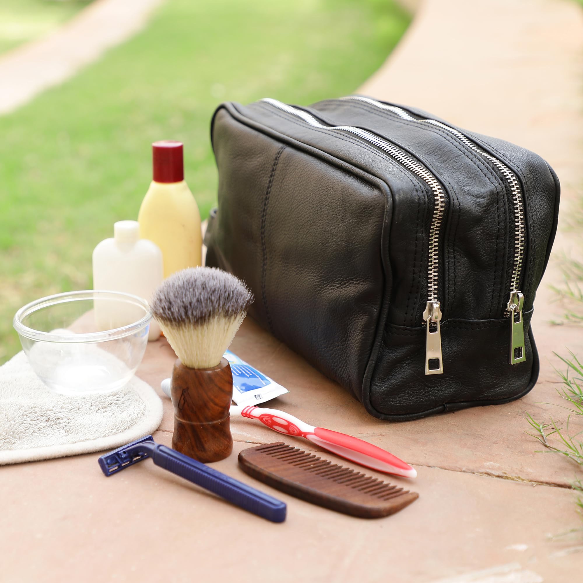 RUSTIC TOWN aging patina on buffalo leather showcases timeless style on journeys.