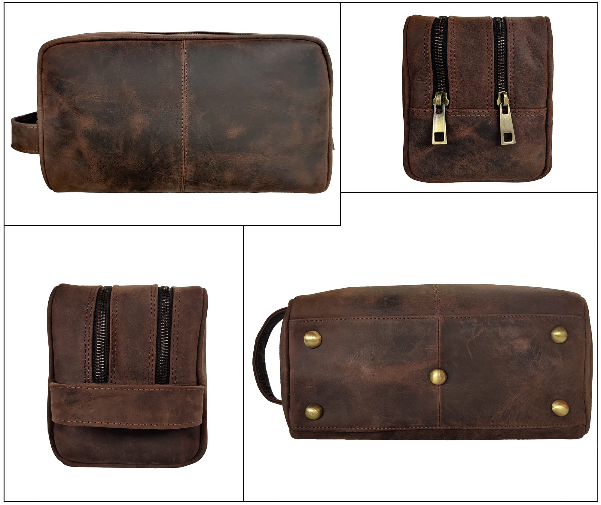 RUSTIC TOWN interior pockets keep razors and makeup neatly separated