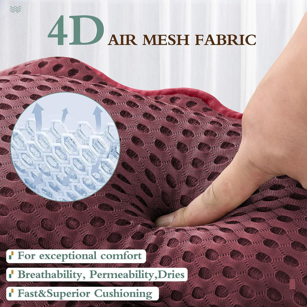 RUVINCE bath pillow 4D air mesh dries quickly and resists odors.