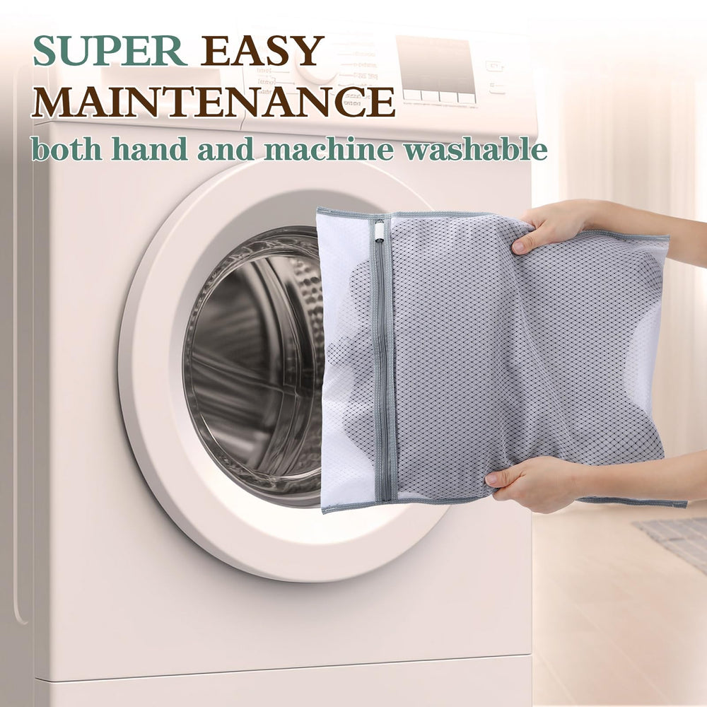 RUVINCE bath pillow easy-storage with hooks dries quickly for fresh smells.