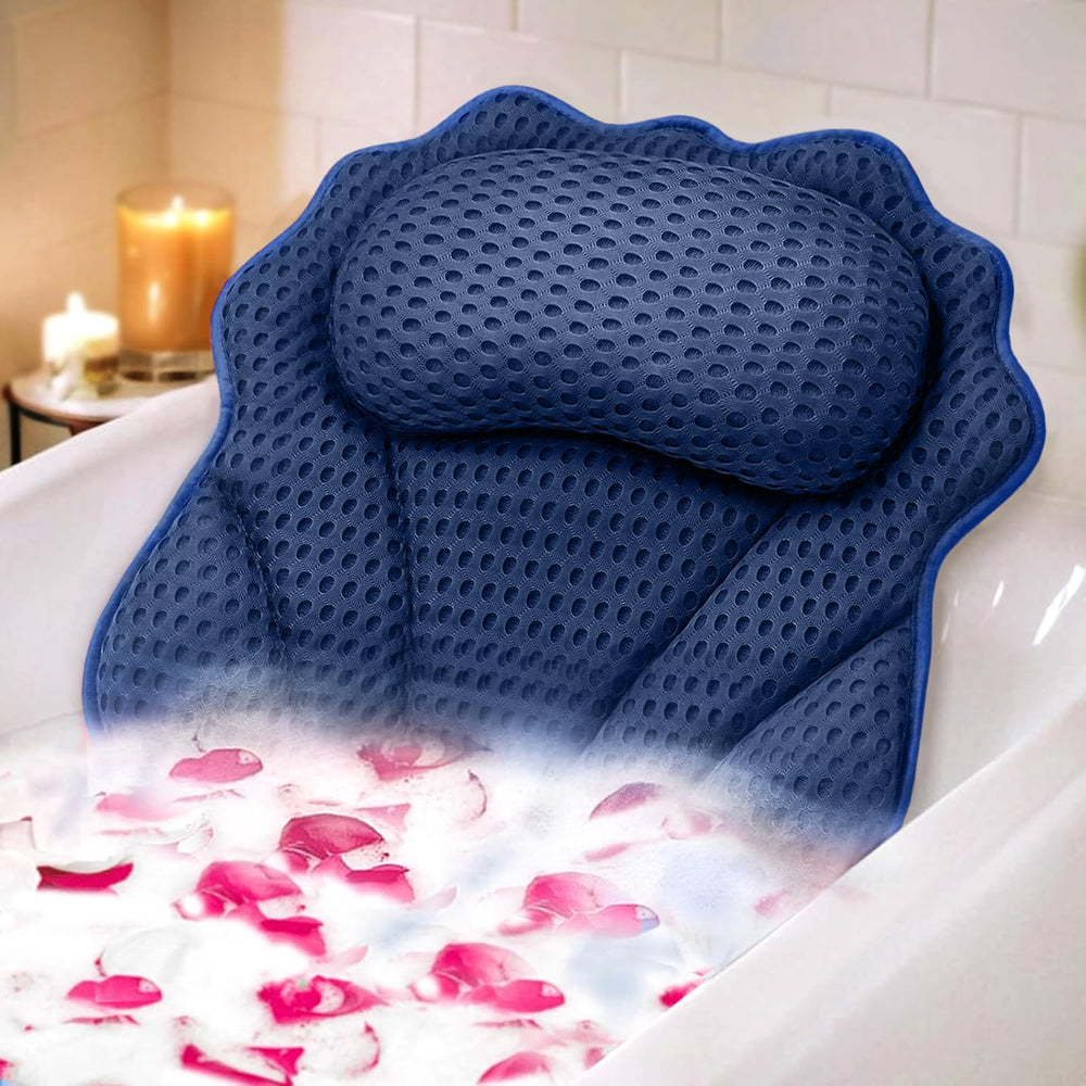 RUVINCE bath pillow ergonomic headrest supports neck during long soaks