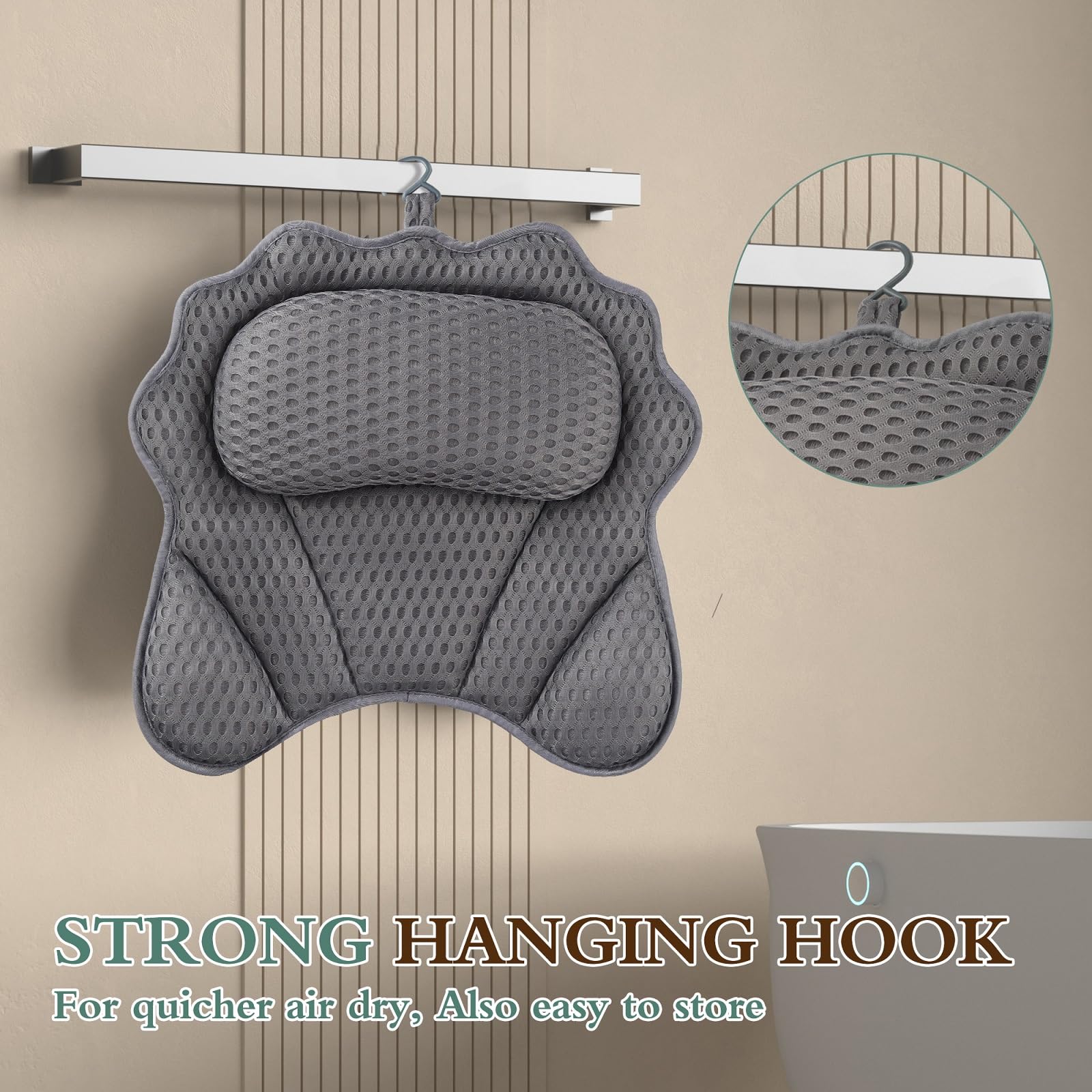 RUVINCE ergonomic pillow surfaces stay smooth and dry after use.
