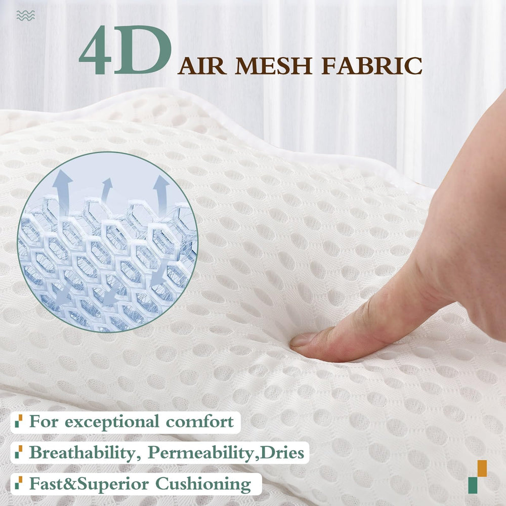 RUVINCE bath pillow with six suction cups stays securely in place.