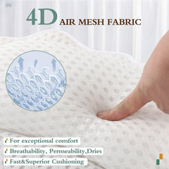 RUVINCE bath pillow with six suction cups stays securely in place.