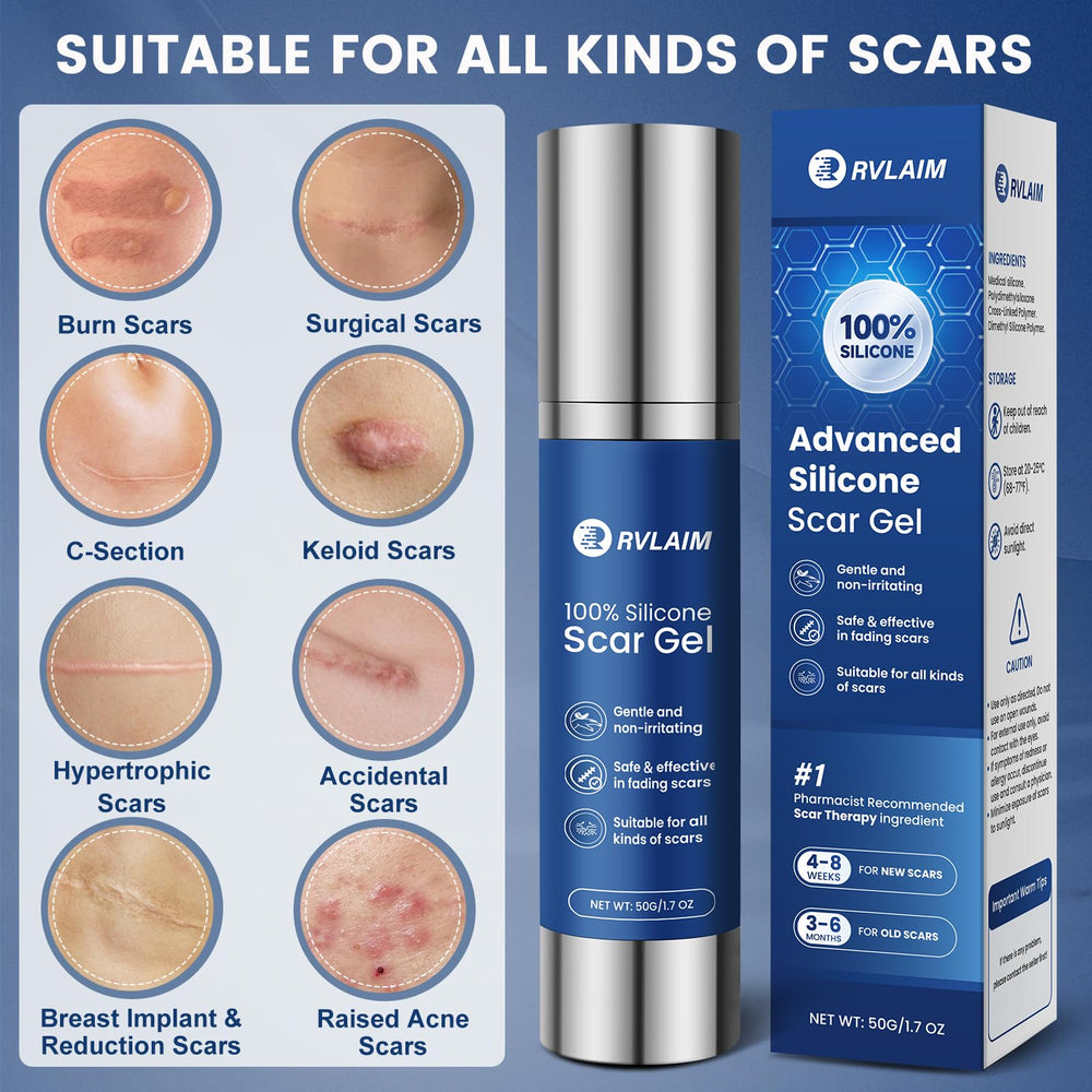 Applying Rvlaim Scar Gel, promoting easy usage for all scar types.