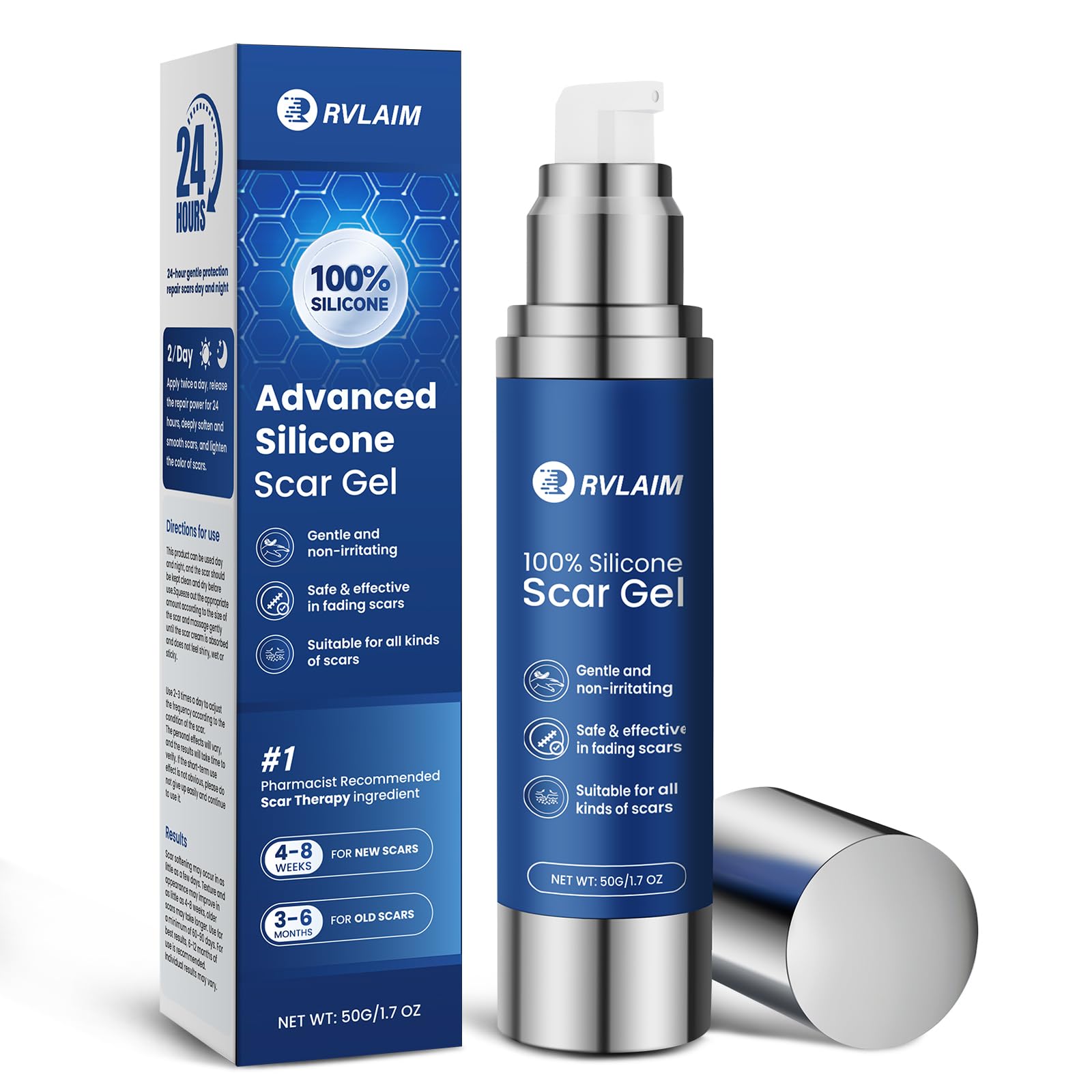 Rvlaim Scar Gel in a product view, showcasing its effective scar treatment properties.