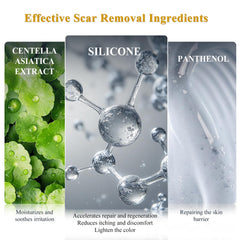 Rvlaim silicone scar cream applying on skin shows gentle massage use.