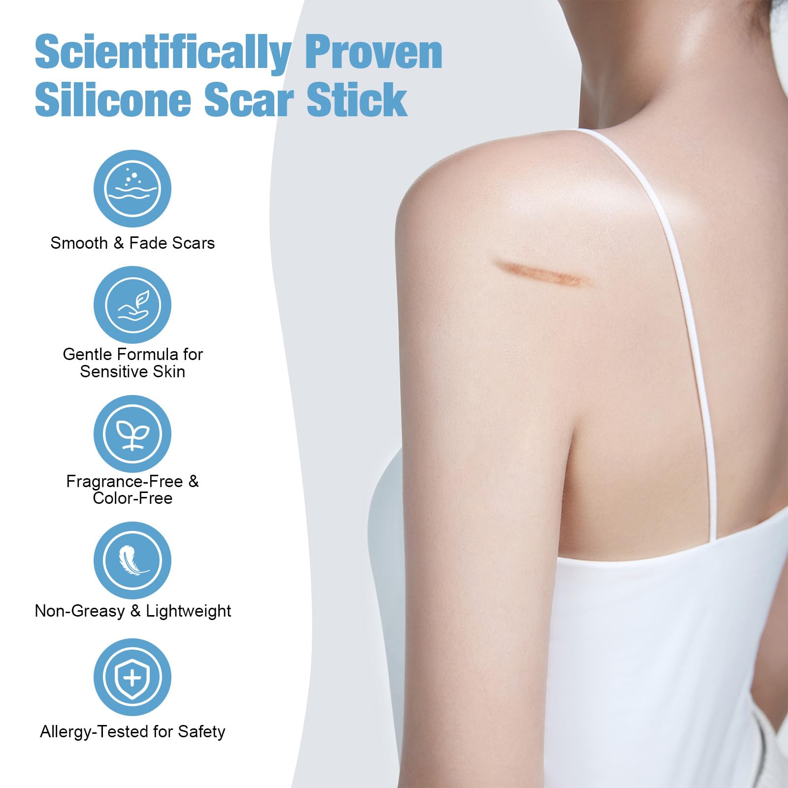 Rvlaim Scar Stick high silicone barrier for durable moisture on skin.