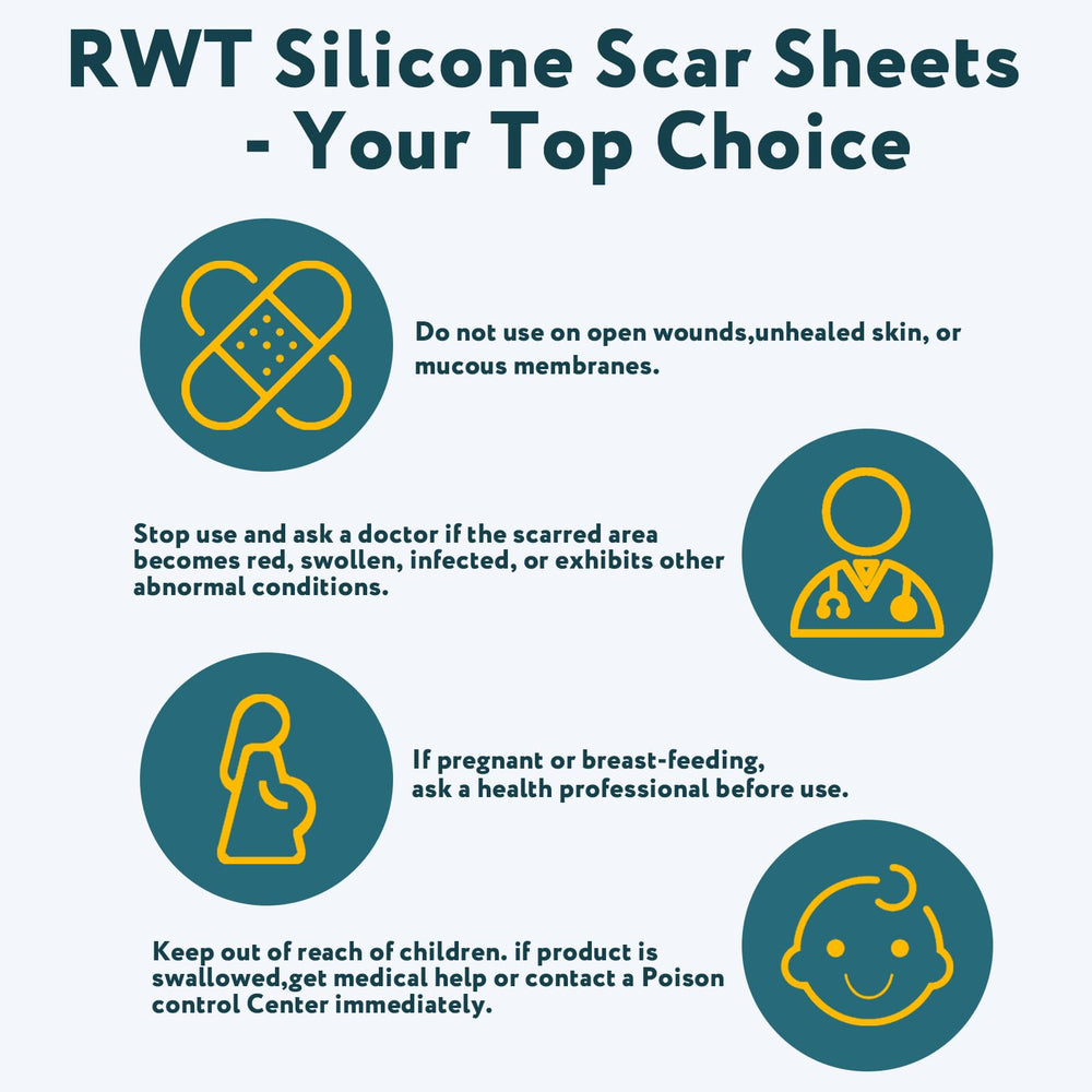 RWT scar sheets show simple setup and easy application steps