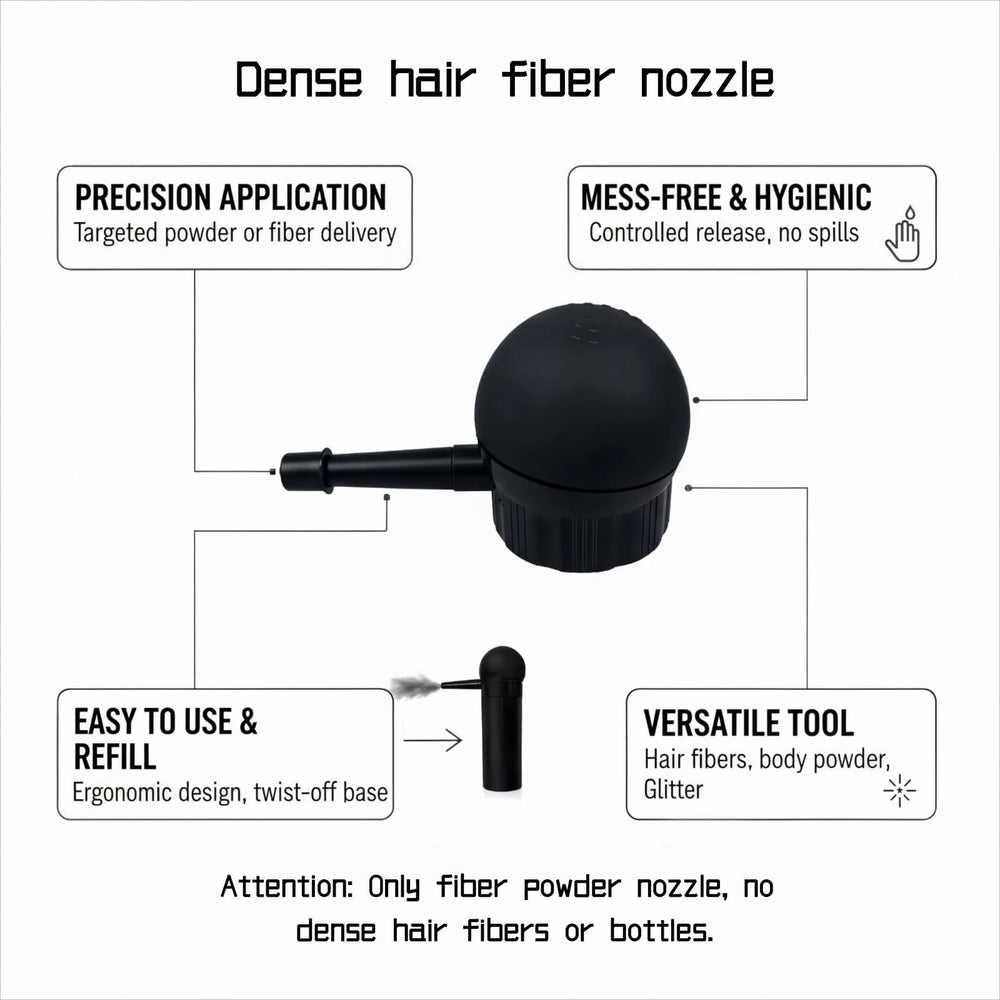 RyanDesign Hair Fiber Sprayer application distance 2-4 inches enables precise targeting