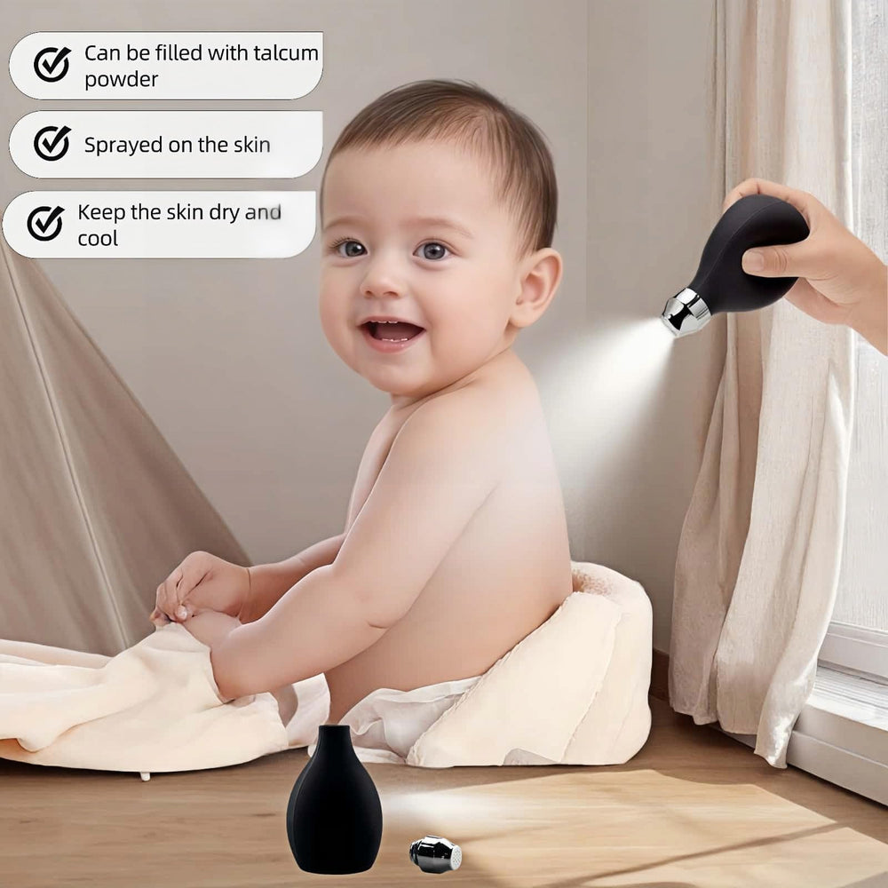 RyanDesign soft-squeeze silicone bulb enables precise control of powder output.