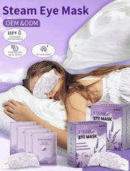 RyanDesign steam eye mask 12-pack, individually wrapped for hygiene and convenient office or commute relief.