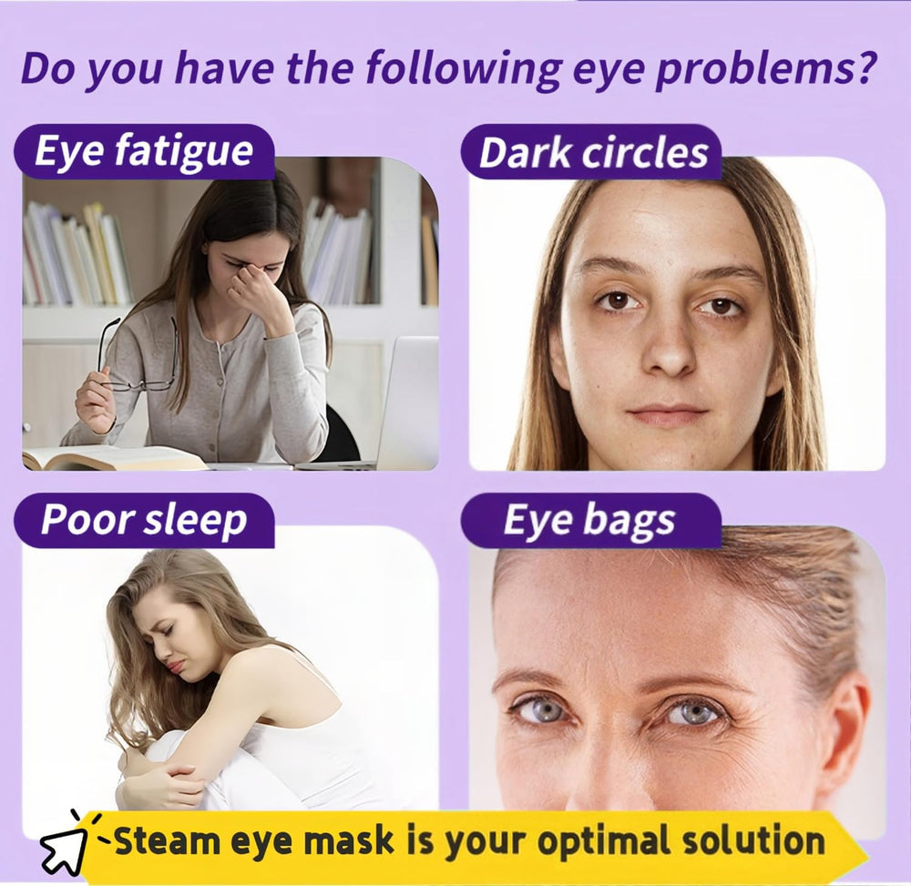 RyanDesign steam eye mask no cords, cordless convenience for travel and desk breaks.