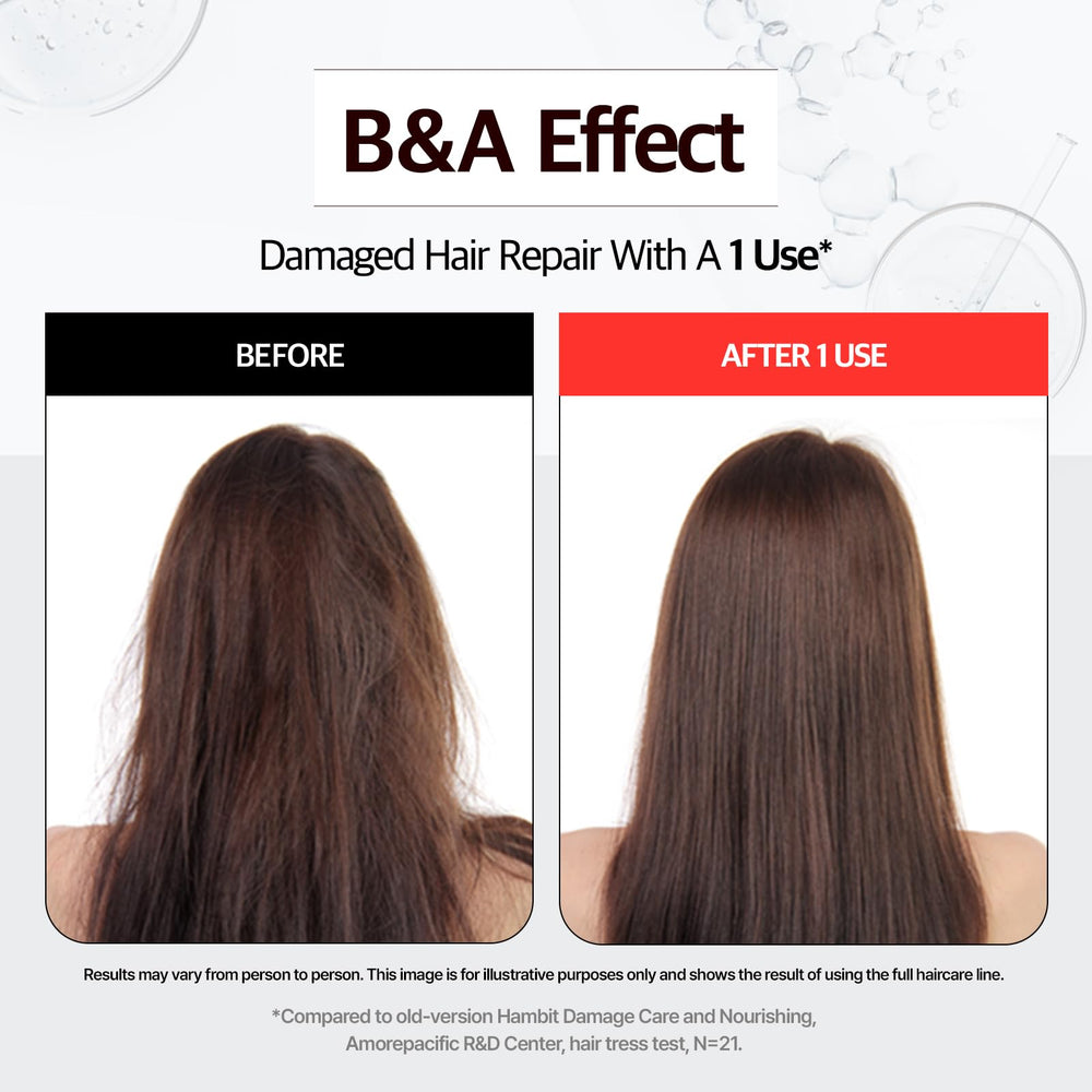 Ryo Damage Care after-use-wet-hair demonstrates smooth, conditioned texture