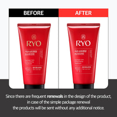 Ryo Damage Care application on hair demonstrates mask spreading for even nourishment