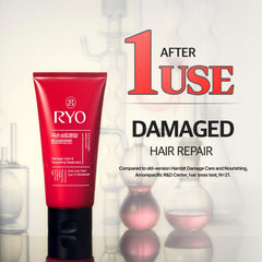 Ryo Damage Care ingredients image shows Korean ginseng and caffeine for hair-supportive care