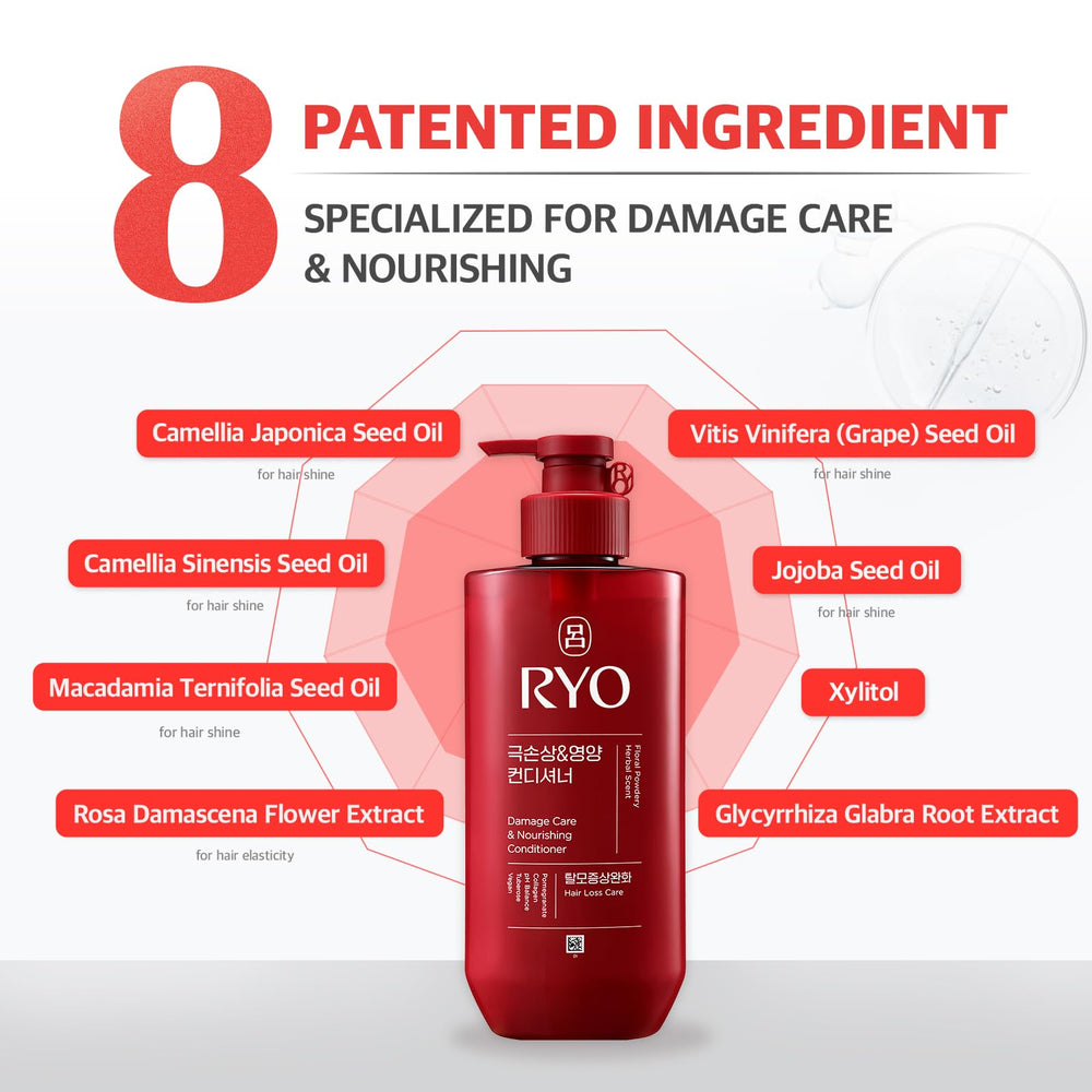 Ryo conditioner shown with rich lather for gentle cleansing experience.
