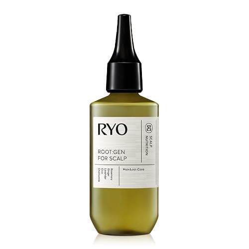 Ryo Root:Gen scalp essence bottle ready for targeted application to calm irritation and balance oil