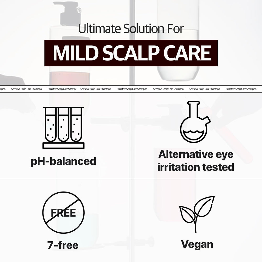 Ryo Sensitive Scalp Shampoo dermatologist-tested badge indicating safe sensitive scalp care.