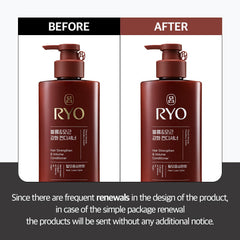 Ryo Strengthen & Volume conditioner rich lather cleanses for fine hair