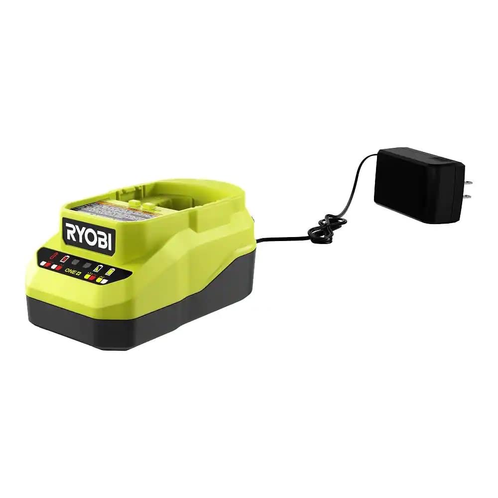 RYOBI ONE+ cordless power scrubber in action on grout lines.