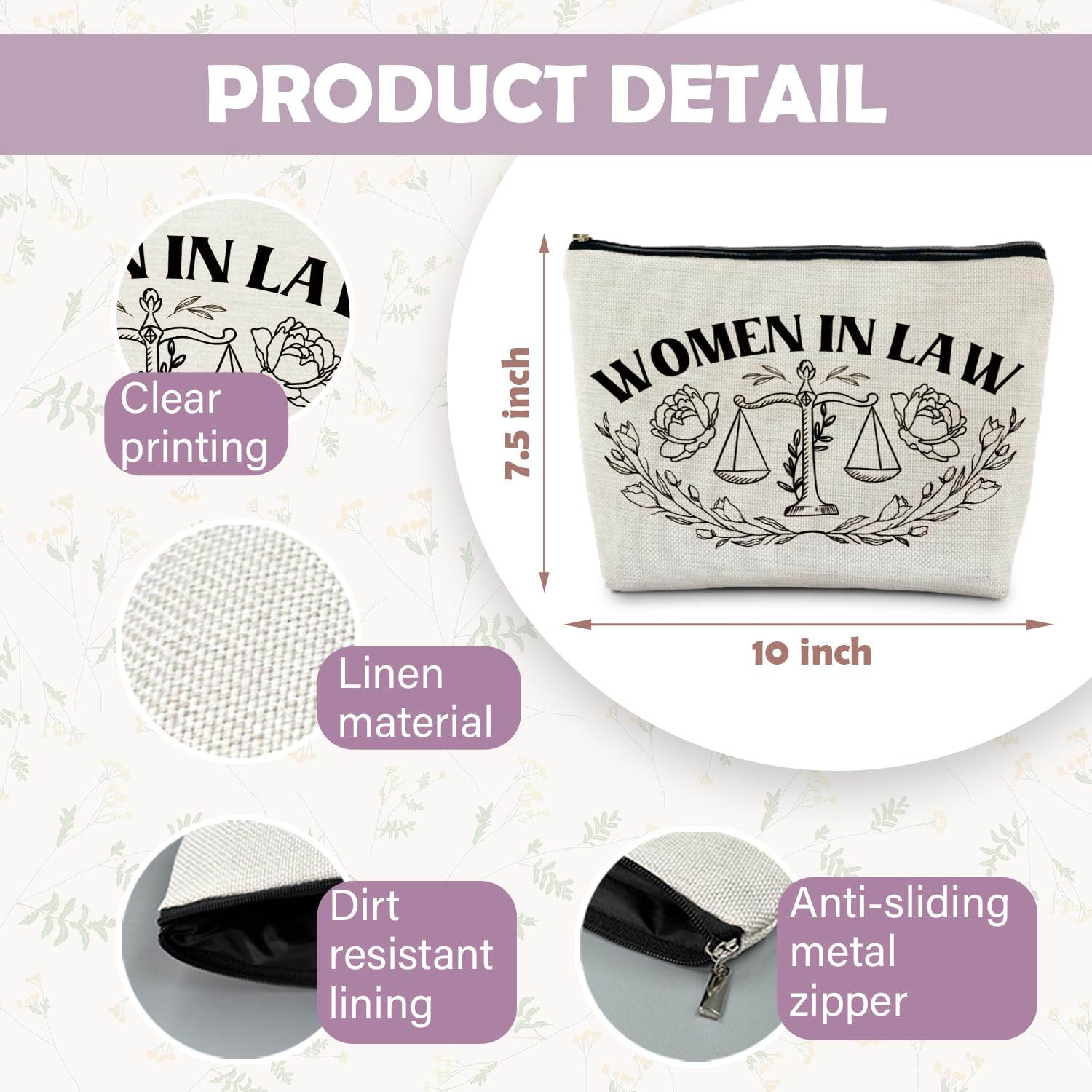 RYYCDOI size 10x7 makeup bag fits essential beauty tools on the go